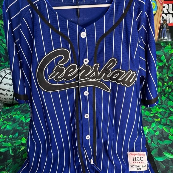 Crenshaw/Nipsy Blue Striped Men's Jersey Size Large - Picture 1 of 7